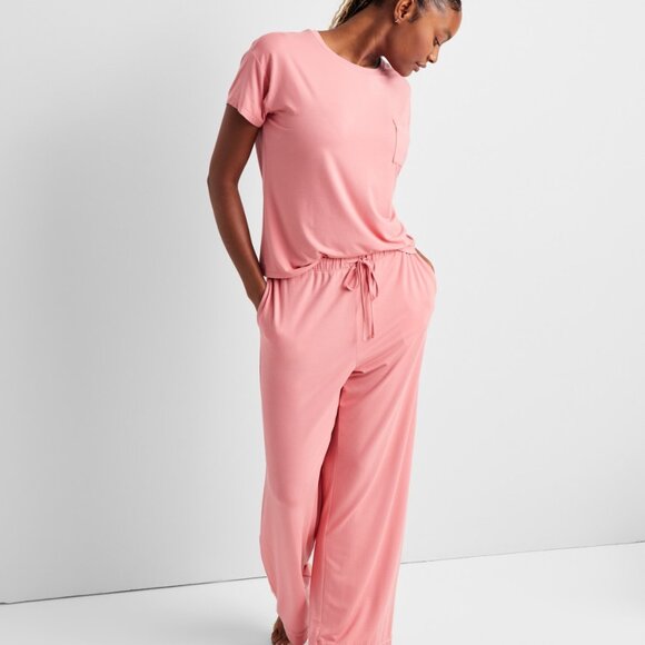 #7 State of Day Women's 2-Pc. Fluid Knit Pajamas Set, Sea Coral - Picture 1 of 1